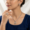 Radiant Pentagonal Yellow Stone Jewellery Set