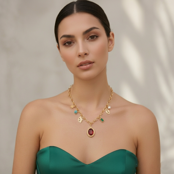 Celestial Charm Anti-Tarnish Necklace