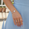 Ethereal Monarch Mother of Pearl & White Stone Tennis Tarnish-Resistant Bracelet