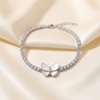 Ethereal Monarch Mother of Pearl & White Stone Tennis Tarnish-Resistant Bracelet