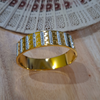 Luxe Anti-Tarnish Crystal-Studded Gold-Tone Bangle