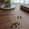 Luxury Anti-Tarnish Multicolor Floral Charm Necklace & Stud Earrings Set | Gold-Plated Everyday Jewelry