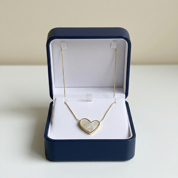 Elegant Gold-Tone Heart Pendant Necklace for Women