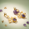 Amethyst Bloom Handcrafted Statement Drop Earrings