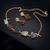 Exquisite Multi-Stone Uncut Gem Necklace & Drop Earrings Set – Gold-Tone Statement Jewelry