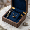 Classic Crystal Barrel Pendant Necklace – Gold-Tone Minimalist Statement Chain for Women
