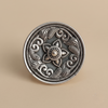 Handcrafted Bohemian Adjustable Oxidised Silver Ring for Women