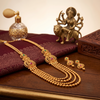 Royal Multilayered Long Rani Haar with Matching Drop Earrings