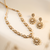 Premium Gold-Plated Kundan Necklace & Matching Drop Earrings set