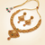 Royal Heritage Gold-Tone Necklace Set with Matching Drop Earrings