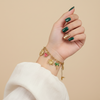 Elegant Gold Charm Anti Tarnish Bracelet with Tropical & Love-Inspired Charms
