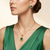 Emerald Green Crystal Pendant & Stud Earrings Set – Gold Plated Elegance