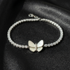 Ethereal Monarch Mother of Pearl & White Stone Tennis Tarnish-Resistant Bracelet