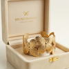 Monarch Garden Cuff– Fine Gold Toned Butterfly Anti Tarnish Statement Bracelet
