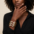 Anti Tarnish Graceful Gold-Tone Multi-Layer Pearl Cuff Bangle for Women | Luxury Statement Bracelet with Pearl Accents