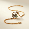 Stylish Gold-Toned Anti Tarnish Heart Charm Bracelet – Crystal Accent Designer Bracelet for Women