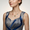 Charming Anti-Tarnish Multicolor Crystal Bow Necklace & Stud Earrings Set