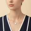Elegant Gold-Tone Heart Pendant Necklace for Women