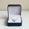 Elegant Gold-Tone Heart Pendant Necklace for Women