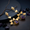 Amethyst Bloom Handcrafted Statement Drop Earrings