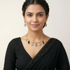 Aurora Multicolor Gemstone Statement Necklace &amp; Earrings Set