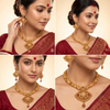 Royal Heritage Gold-Tone Necklace Set with Matching Drop Earrings